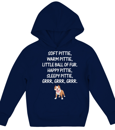 Bulldog Soft pittie warm pittie little ball of fur happy pittie sleepy Kids Hoodie