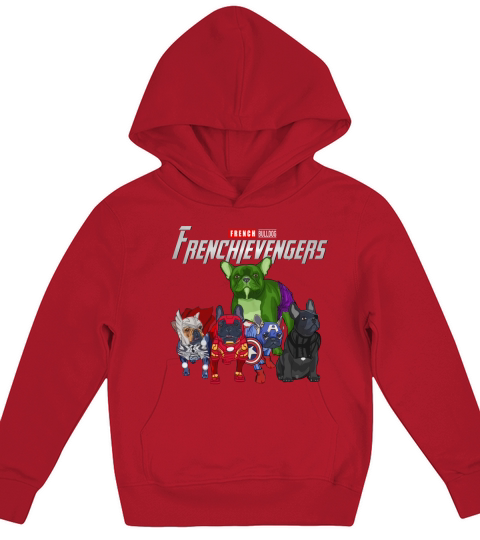 French Bulldog Frenchievengers Lover Happy Veteran Day Armistice United States Armed Forces World War November 11 Veteran Kids Hoodie