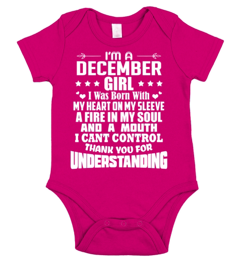 Im A December Girl birthday gift Short Sleeve Baby One-Piece