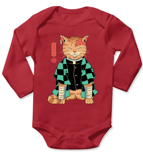 Demon Slayer Cat Long Sleeve Baby One-Piece