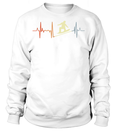 Vintage Snowboard Heartbeat Women's Sweatshirt