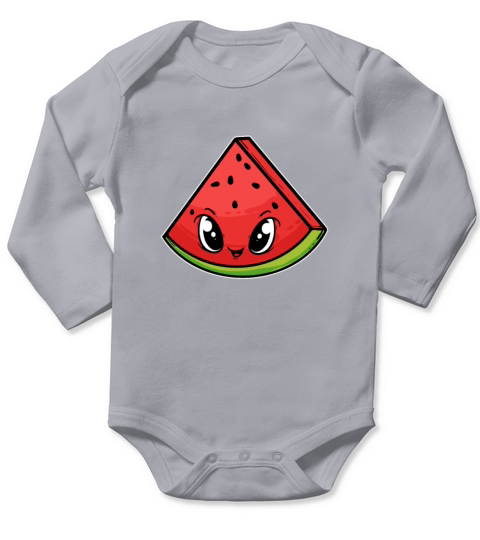 Watermelone Cute Watermelon And Fruit Lover Gift Long Sleeve Baby One-Piece