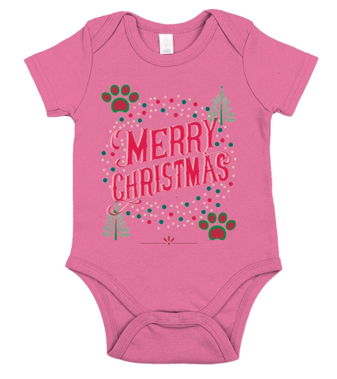 merry christmas dog cat world collection1 Short Sleeve Baby One-Piece