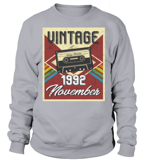 26th Birthday Gifts Retro Vintage November 1992 Men's Sweatshirt