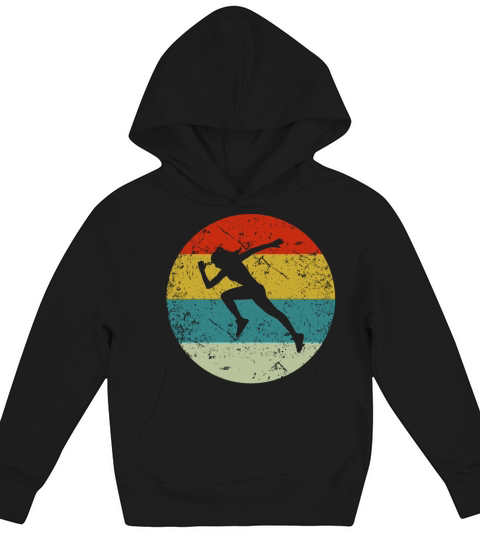 Retro vintage run Kids Hoodie