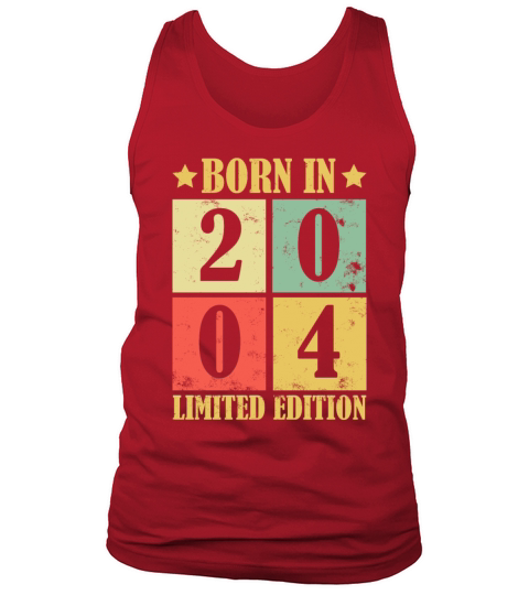 18th Birthday Born In 2004 Limited Edition Vintage Men's Tank Top
