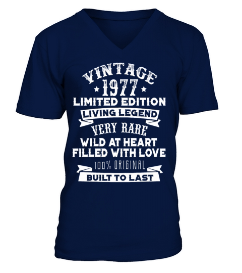 Vintaged 1977 Living Legend Built To Last Men's V-Neck T-shirt