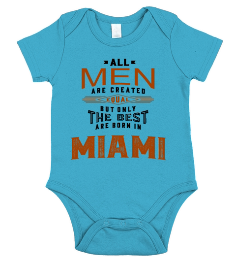 Born in Miami Short Sleeve Baby One-Piece