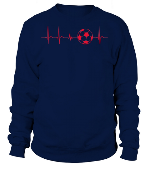 Heartbeat soccer player team cool fun gift funny Women's Sweatshirt