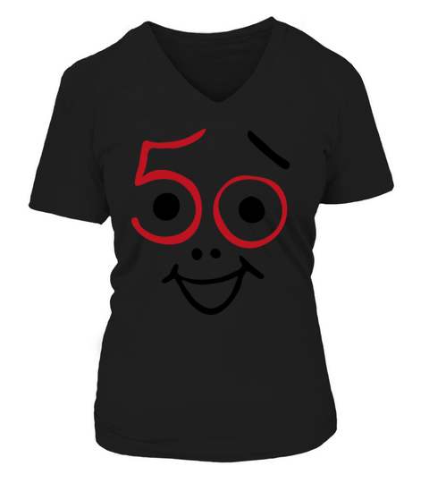 50th Birthday smile Women's V-Neck T-shirt