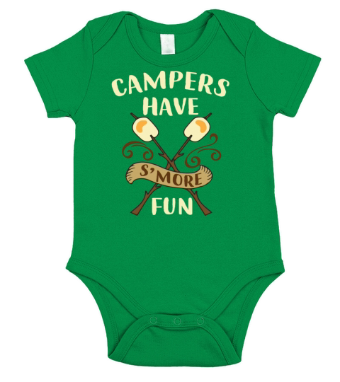 Campers Have Smore Funny Campfire Campout T-Shirt Short Sleeve Baby One-Piece