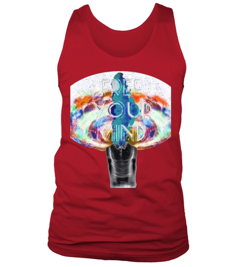 FREE YOUR MIND INVERSE COLORS SPACE HEAD EXPLOSION Men's Tank Top