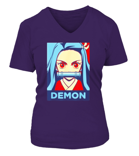 Slayer Demon Anime Art Women's V-Neck T-shirt