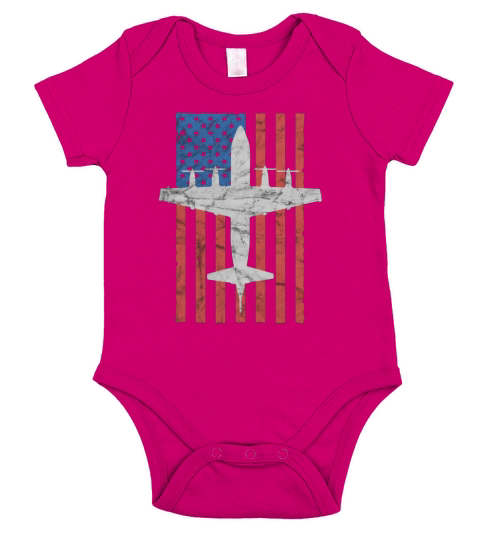 P3 Orion Color Vintage Flag Short Sleeve Baby One-Piece
