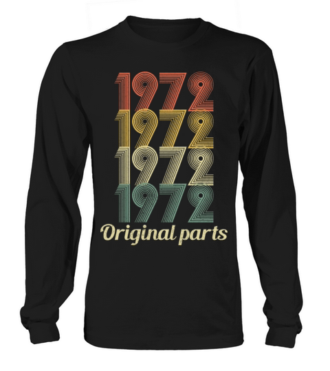 Vintage 1972 Original parts 50th Birthday Dad Mom Women's Long Sleeve
