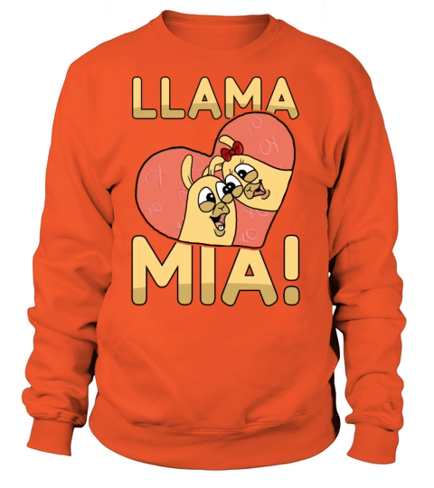 Llama Mia Valentines Day Pink Love Heart Gift Women's Sweatshirt