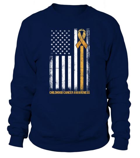 Flag Childhood Cancer Awareness Gift Women's Sweatshirt