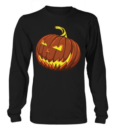 Halloween pumpkin smiley design Women's Long Sleeve