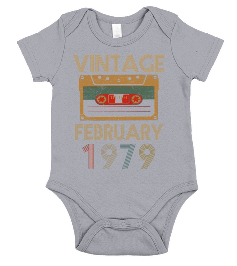 Anniversaire Vintage Février 1979 Short Sleeve Baby One-Piece