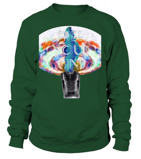 FREE YOUR MIND INVERSE COLORS SPACE HEAD EXPLOSION Women's Sweatshirt