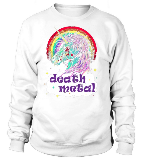 Zombie Unicorn Death Metal Sweatshirt Unisex
