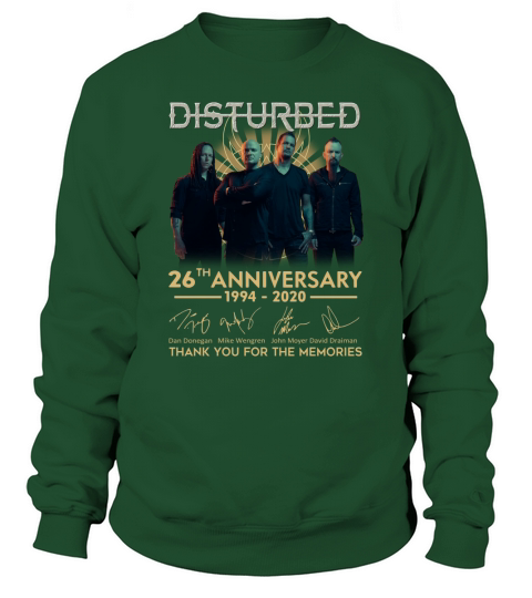 Disturbed 26th Anniversary 1994 2020 signature Sweatshirt Unisex