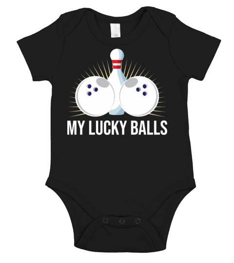 My Lucky Bowling Balls Funny Bowler Short Sleeve Baby One-Piece