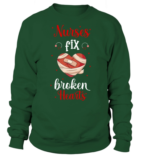 I Love Nurse Valentine Day Fix Broken Heart Kid Women's Sweatshirt