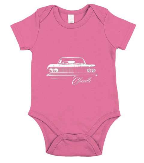 1964 Chevelle Grill View with Model Name Short Sleeve Baby One-Piece