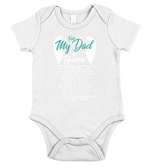 FOR MY DAD IN HEAVEN Short Sleeve Baby One-Piece