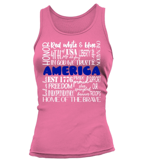 Red White Blue 4th of July Independence Day Women's Tank Top