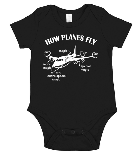 Dieses ist, wie Flugzeuge lustiges Ingenieur-T-Shirt fliegen Short Sleeve Baby One-Piece