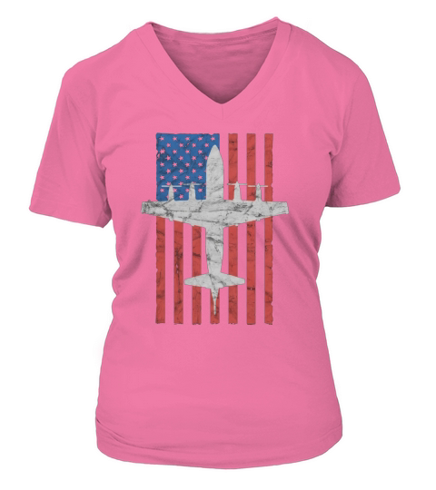 P3 Orion Color Vintage Flag V-neck T-Shirt Woman