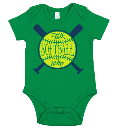 Baseball Quotes & Sayings - Talk Softball to Me Short Sleeve Baby One-Piece