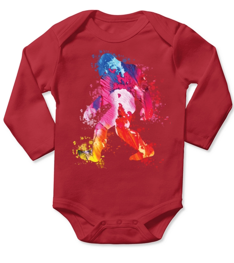 Bigfoot Color Silhouette Sasquatch Art Long Sleeve Baby One-Piece
