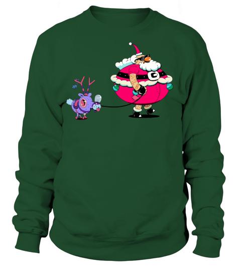 santa with deer Women's Sweatshirt
