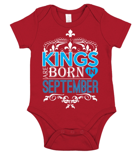 Kings Are Born In September Happy Fathers Day Short Sleeve Baby One-Piece