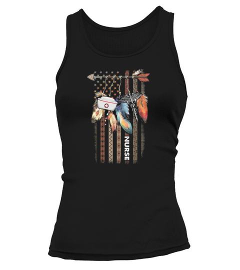 Native Style Nurse American Flag Women's Tank Top
