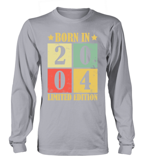 18th Birthday Born In 2004 Limited Edition Vintage Men's Long Sleeve