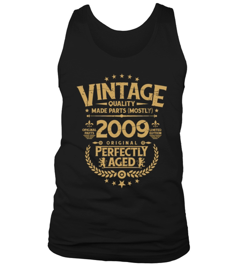 Vintage Birthday Tee Funny Shirt For Him 2009 Men's Tank Top