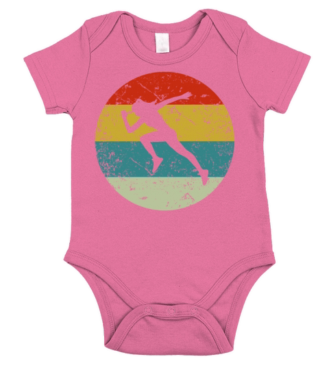 Retro vintage run Short Sleeve Baby One-Piece
