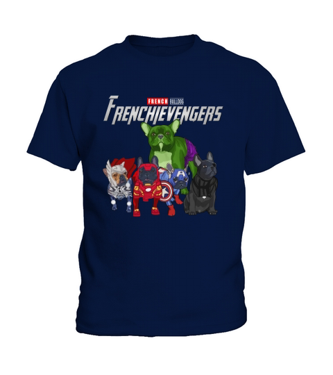 French Bulldog Frenchievengers Lover Happy Veteran Day Armistice United States Armed Forces World War November 11 Veteran Kids T-Shirt