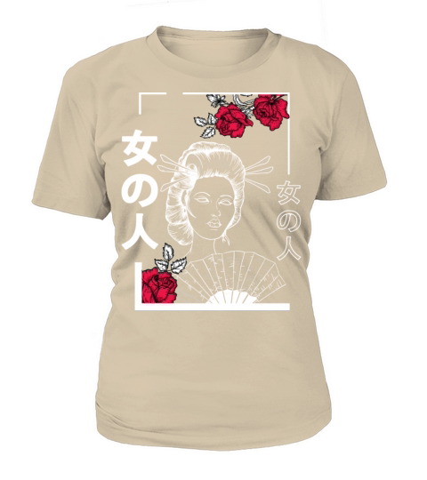 Aesthetic Japanese Art Geisha With Rose Women's T-Shirt