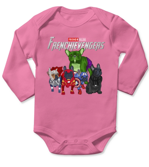 French Bulldog Frenchievengers Lover Happy Veteran Day Armistice United States Armed Forces World War November 11 Veteran Long Sleeve Baby One-Piece