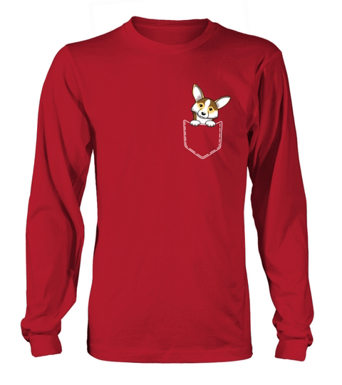Welsh Corgi In Pocket Dog Lover Breed T-Shirt Gift Men's Long Sleeve