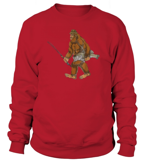Bigfoot Bass Fishing Gear Sasquatch Men Sweatshirt Unisex