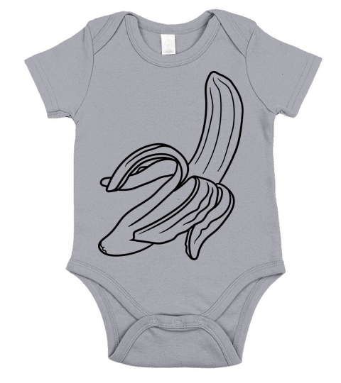open peeled banana delicious food Short Sleeve Baby One-Piece