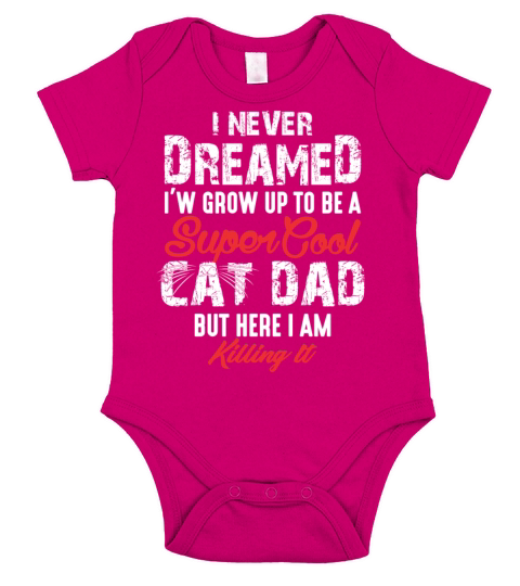 Cat Dad Short Sleeve Baby One-Piece