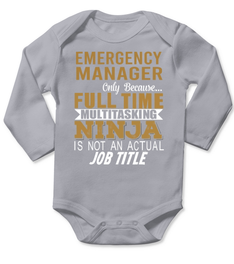 EMERGENCY MANAGER Ninja Long Sleeve Baby One-Piece