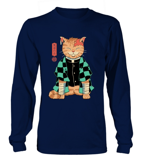 Demon Slayer Cat Men's Long Sleeve